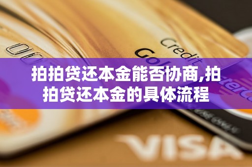 拍拍贷还本金能否协商,拍拍贷还本金的具体流程