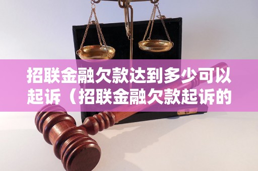 招联金融欠款达到多少可以起诉（招联金融欠款起诉的条件和程序）