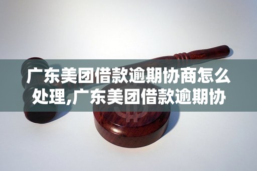 广东美团借款逾期协商怎么处理,广东美团借款逾期协商解决方案