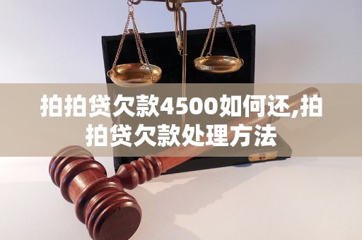 拍拍贷欠款4500如何还,拍拍贷欠款处理方法