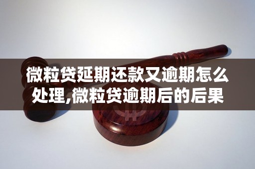 微粒贷延期还款又逾期怎么处理,微粒贷逾期后的后果及解决方法