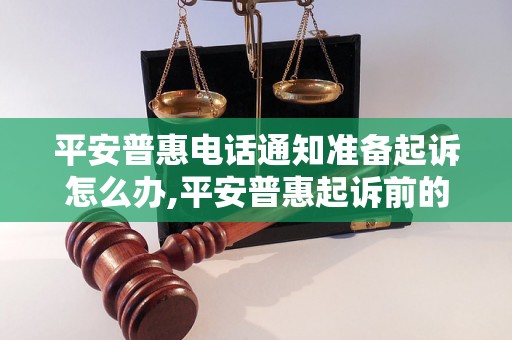 平安普惠电话通知准备起诉怎么办,平安普惠起诉前的准备事项