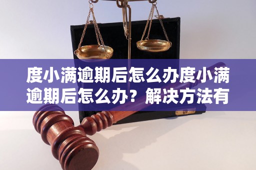 度小满逾期后怎么办度小满逾期后怎么办？解决方法有哪些？