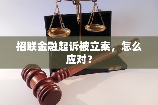 招联金融起诉被立案，怎么应对？