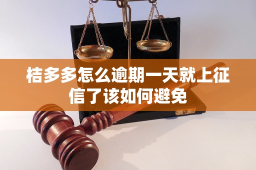 桔多多怎么逾期一天就上征信了该如何避免