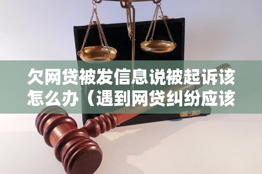 欠网贷被发信息说被起诉该怎么办（遇到网贷纠纷应该如何处理）