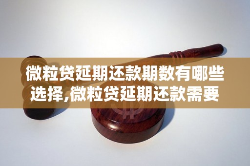 微粒贷延期还款期数有哪些选择,微粒贷延期还款需要注意什么