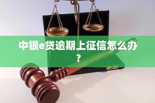 中银e贷逾期上征信怎么办？