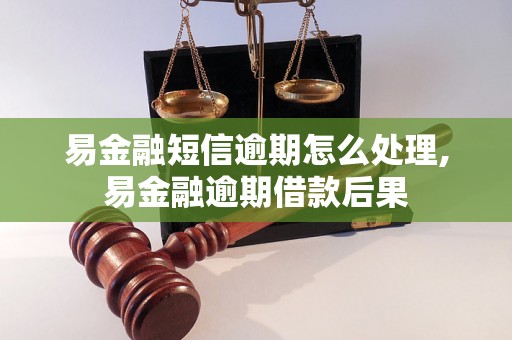 易金融短信逾期怎么处理,易金融逾期借款后果