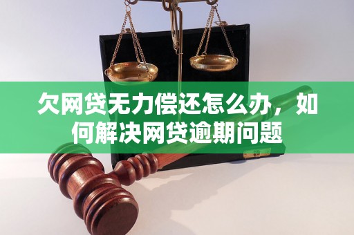 欠网贷无力偿还怎么办，如何解决网贷逾期问题