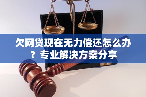 欠网贷现在无力偿还怎么办？专业解决方案分享