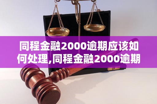 同程金融2000逾期应该如何处理,同程金融2000逾期还款方式详解