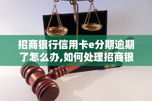 招商银行信用卡e分期逾期了怎么办,如何处理招商银行信用卡e分期逾期问题