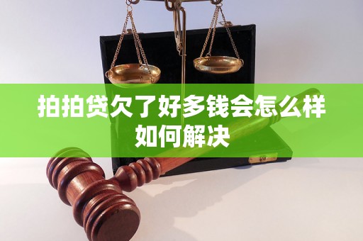 拍拍贷欠了好多钱会怎么样如何解决