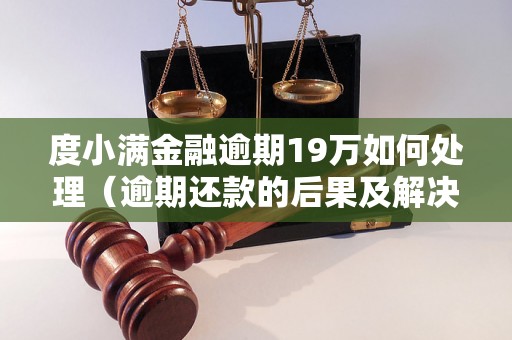 度小满金融逾期19万如何处理（逾期还款的后果及解决方案）