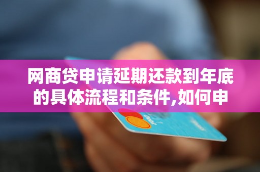 网商贷申请延期还款到年底的具体流程和条件,如何申请网商贷延期还款