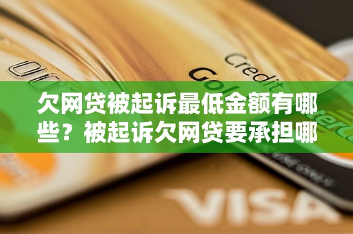 欠网贷被起诉最低金额有哪些？被起诉欠网贷要承担哪些法律责任？