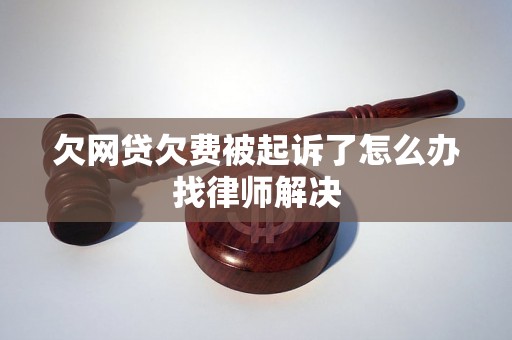 欠网贷欠费被起诉了怎么办找律师解决