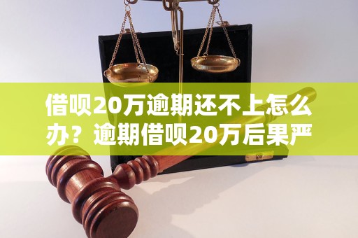 借呗20万逾期还不上怎么办？逾期借呗20万后果严重吗？