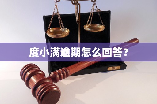 度小满逾期怎么回答？