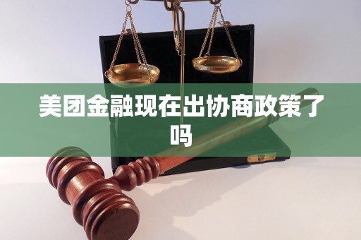 美团金融现在出协商政策了吗