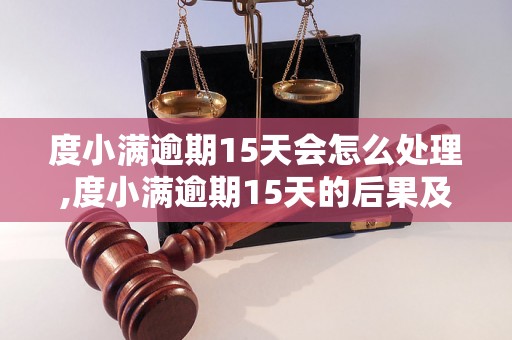 度小满逾期15天会怎么处理,度小满逾期15天的后果及处理方式