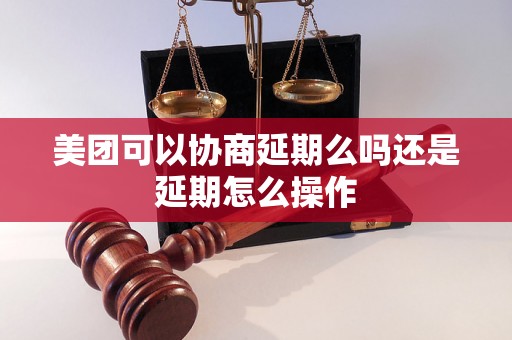 美团可以协商延期么吗还是延期怎么操作