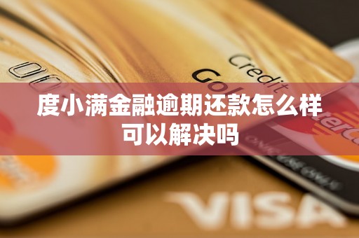 度小满金融逾期还款怎么样可以解决吗