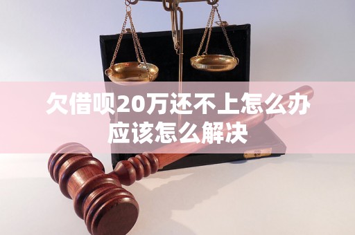 欠借呗20万还不上怎么办应该怎么解决