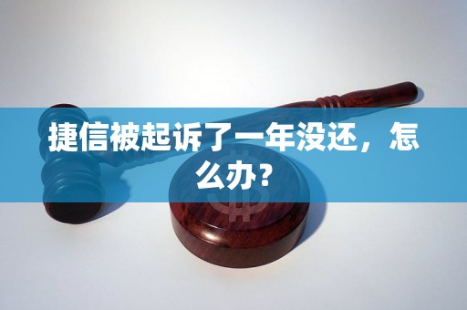 捷信被起诉了一年没还，怎么办？