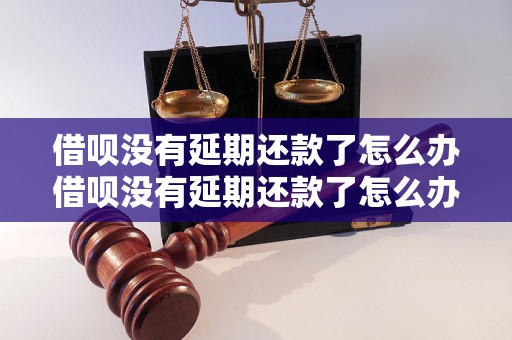 借呗没有延期还款了怎么办借呗没有延期还款了怎么办