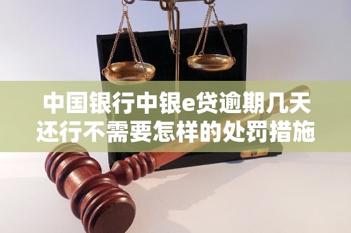 中国银行中银e贷逾期几天还行不需要怎样的处罚措施