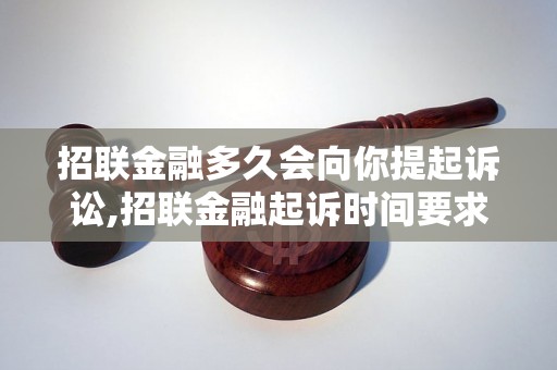 招联金融多久会向你提起诉讼,招联金融起诉时间要求