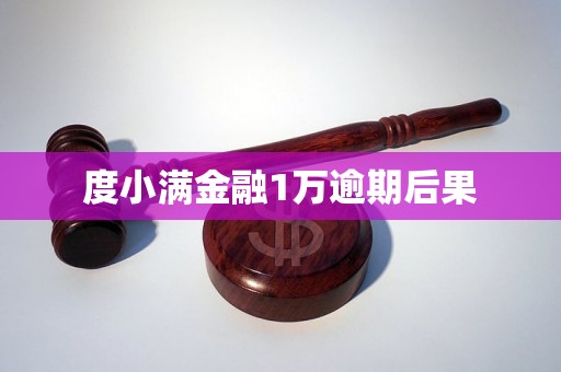 度小满金融1万逾期后果