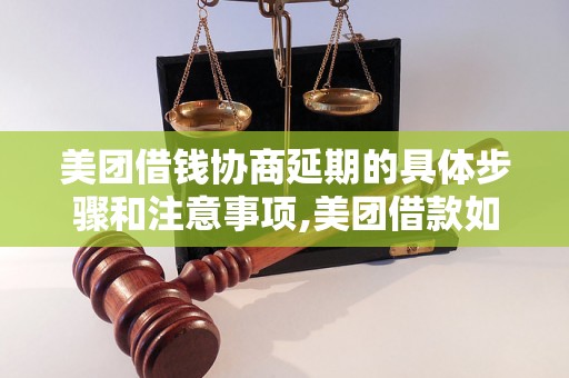 美团借钱协商延期的具体步骤和注意事项,美团借款如何申请延期