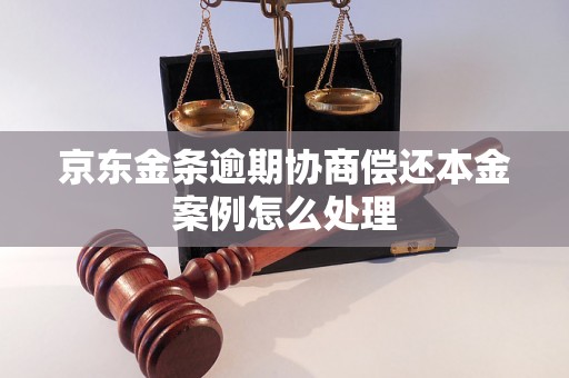 京东金条逾期协商偿还本金案例怎么处理