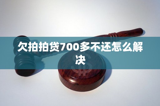 欠拍拍贷700多不还怎么解决