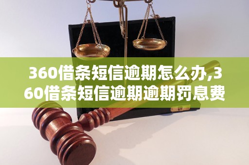 360借条短信逾期怎么办,360借条短信逾期逾期罚息费用