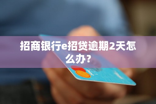 招商银行e招贷逾期2天怎么办？