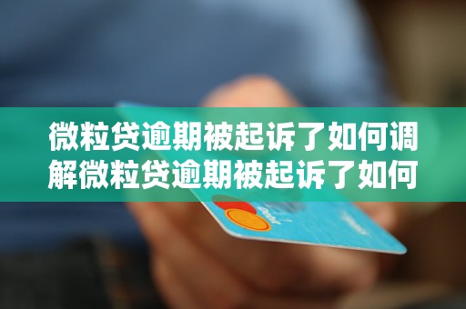 微粒贷逾期被起诉了如何调解微粒贷逾期被起诉了如何调解法律问题