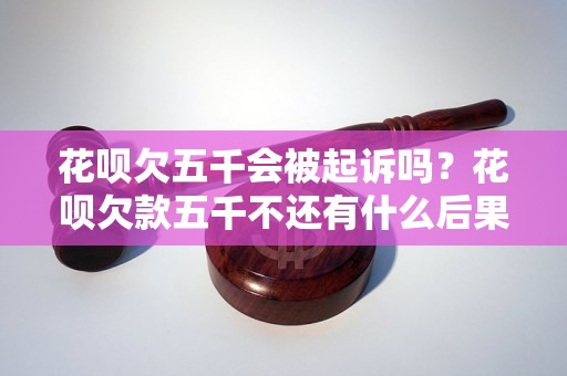 花呗欠五千会被起诉吗？花呗欠款五千不还有什么后果？