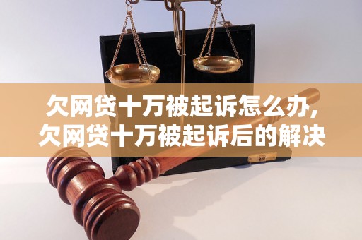 欠网贷十万被起诉怎么办,欠网贷十万被起诉后的解决方案