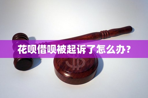 花呗借呗被起诉了怎么办？