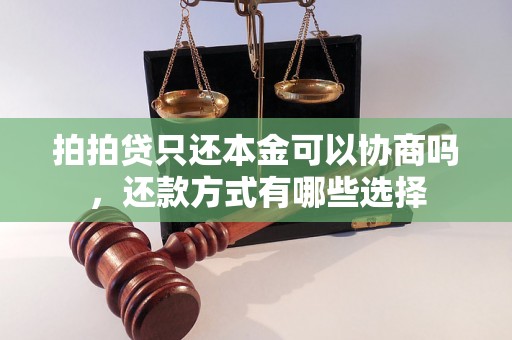 拍拍贷只还本金可以协商吗，还款方式有哪些选择