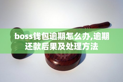 boss钱包逾期怎么办,逾期还款后果及处理方法