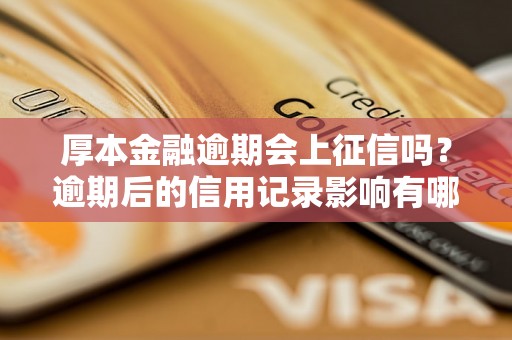 厚本金融逾期会上征信吗？逾期后的信用记录影响有哪些？