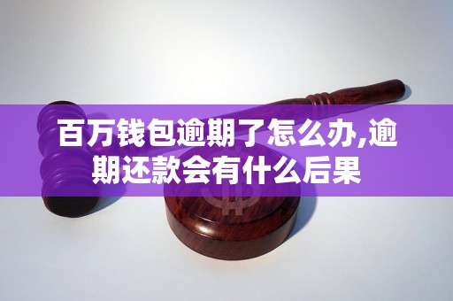 百万钱包逾期了怎么办,逾期还款会有什么后果