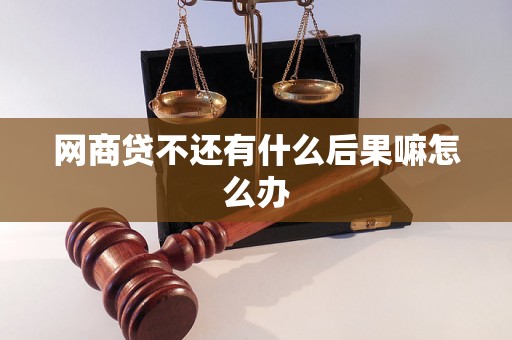 网商贷不还有什么后果嘛怎么办