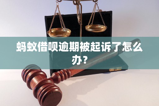 蚂蚁借呗逾期被起诉了怎么办？