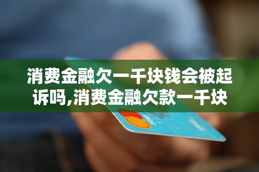 消费金融欠一千块钱会被起诉吗,消费金融欠款一千块钱会有什么后果